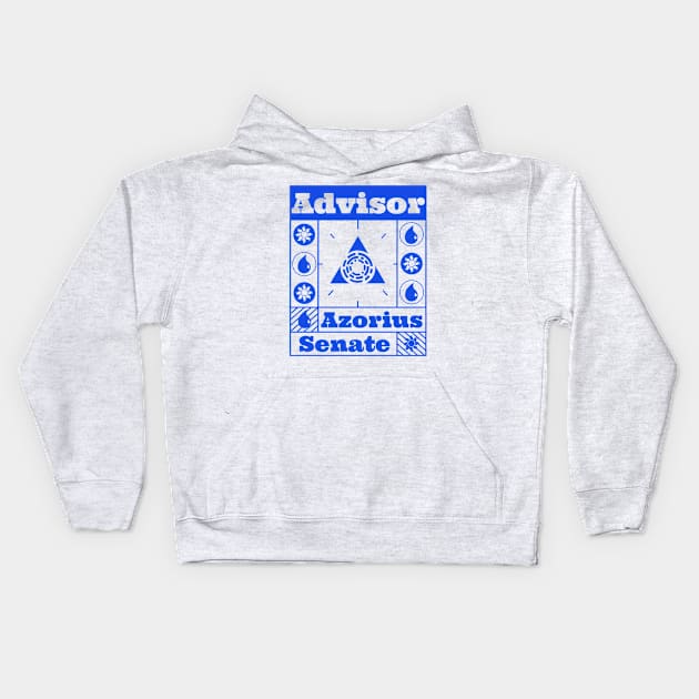 Azorius Senate | Advisor | MTG Guild Blue on White Design Kids Hoodie by ChristophZombie